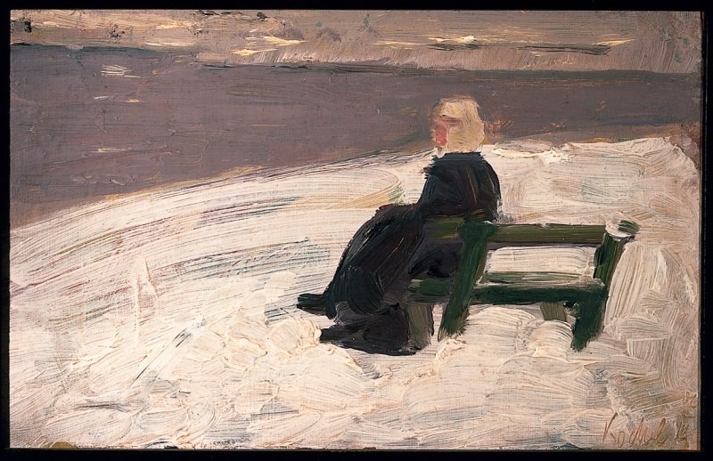Franz marc - Frau in Winterlandschaft auf grüner Bank - 1906, © Tölzer Land Tourismus Franz marc - Frau in Winterlandschaft auf grüner Bank - 1906, © Tölzer Land Tourismus