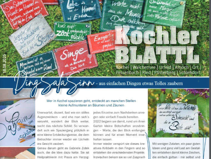 Kochler Blattl Ausgabe August 2025