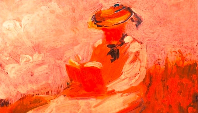 Franz Marc - Lesende Frau im Grünen - 1906, © Tölzer Land Tourismus
