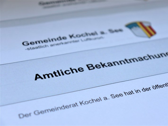 Amtliche Bekanntmachungen, &copy; Gemeinde Kochel a. See